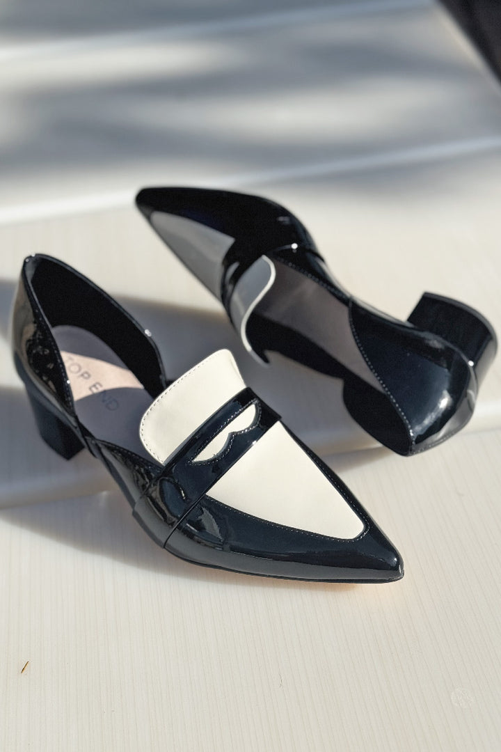 Arni Patent Leather Chunky Heel
