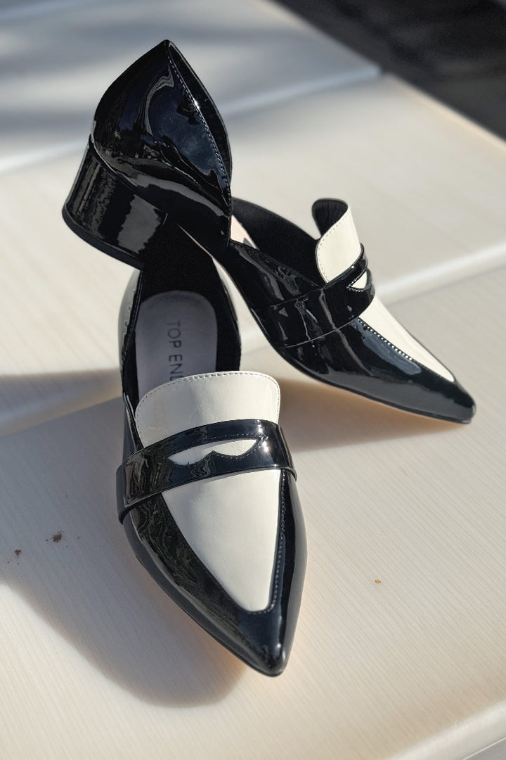 Arni Patent Leather Chunky Heel