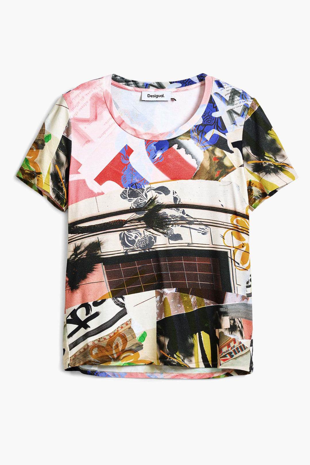 Arty Collage Print T-Shirt