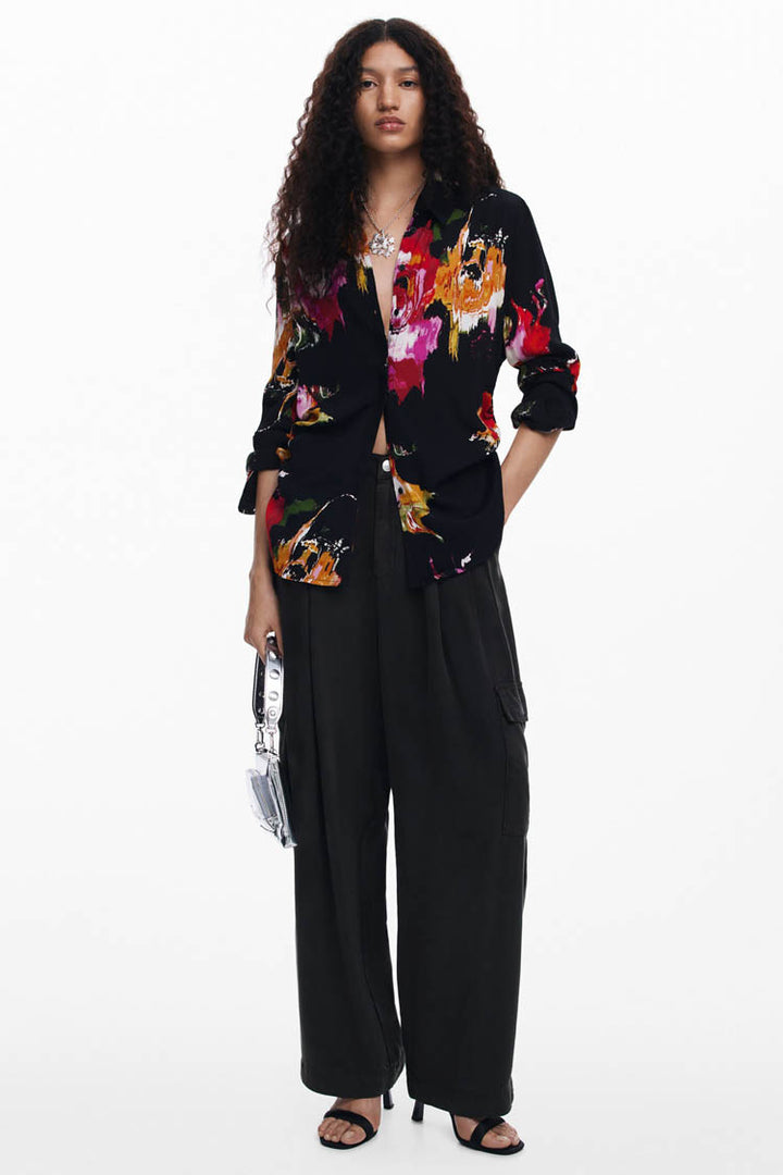 Arty Floral Print Shirt