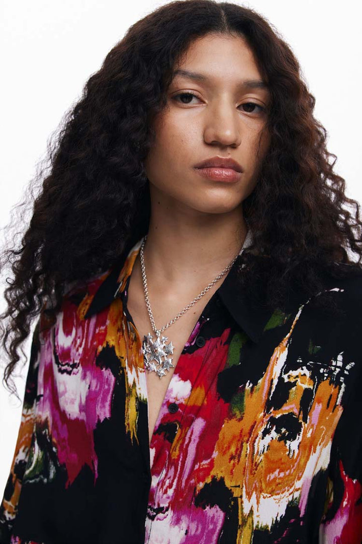 Arty Floral Print Shirt