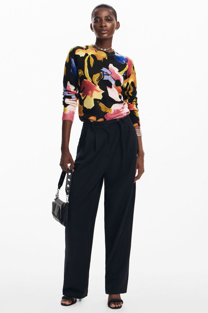 Arty Floral Sweater in Abbotsford Print