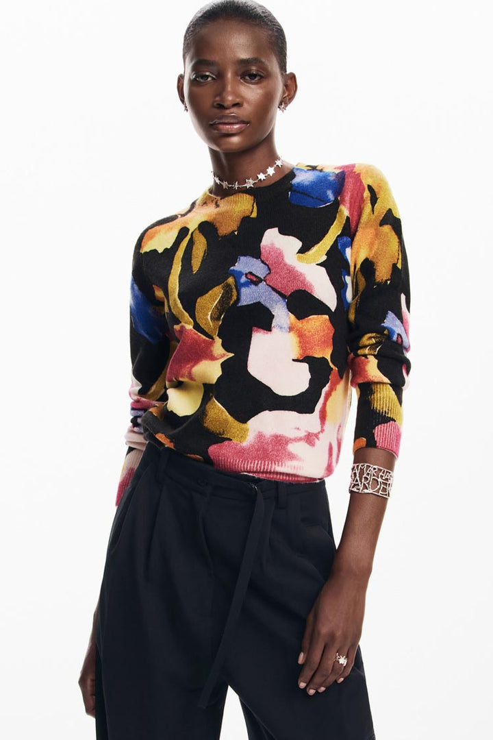 Arty Floral Sweater in Abbotsford Print