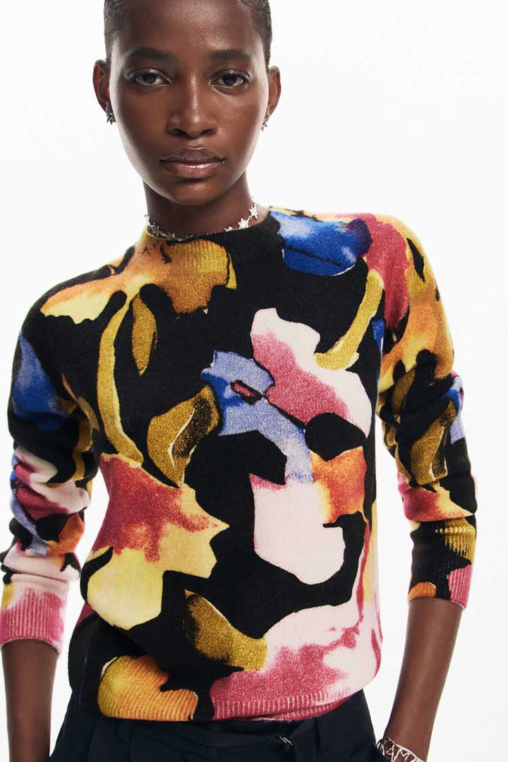 Arty Floral Sweater in Abbotsford Print