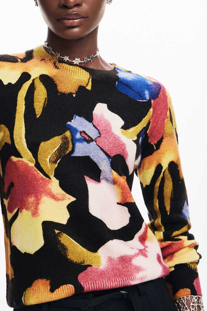 Arty Floral Sweater in Abbotsford Print