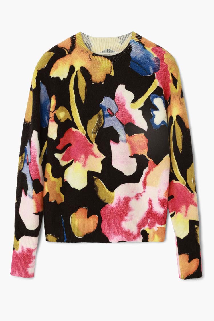 Arty Floral Sweater in Abbotsford Print