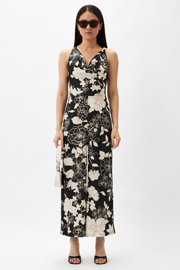 Asburgo Sleeveless Floral Jumpsuit