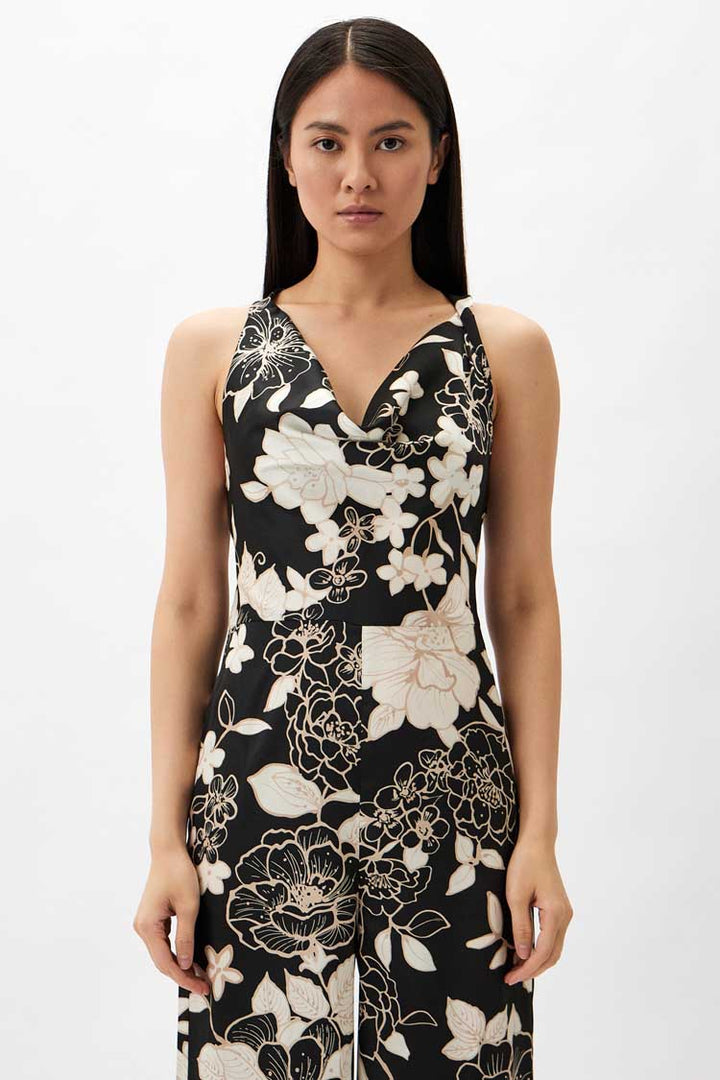 Asburgo Sleeveless Floral Jumpsuit