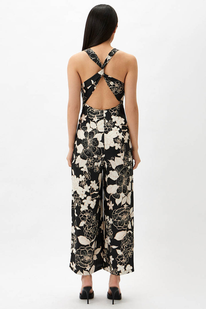 Asburgo Sleeveless Floral Jumpsuit