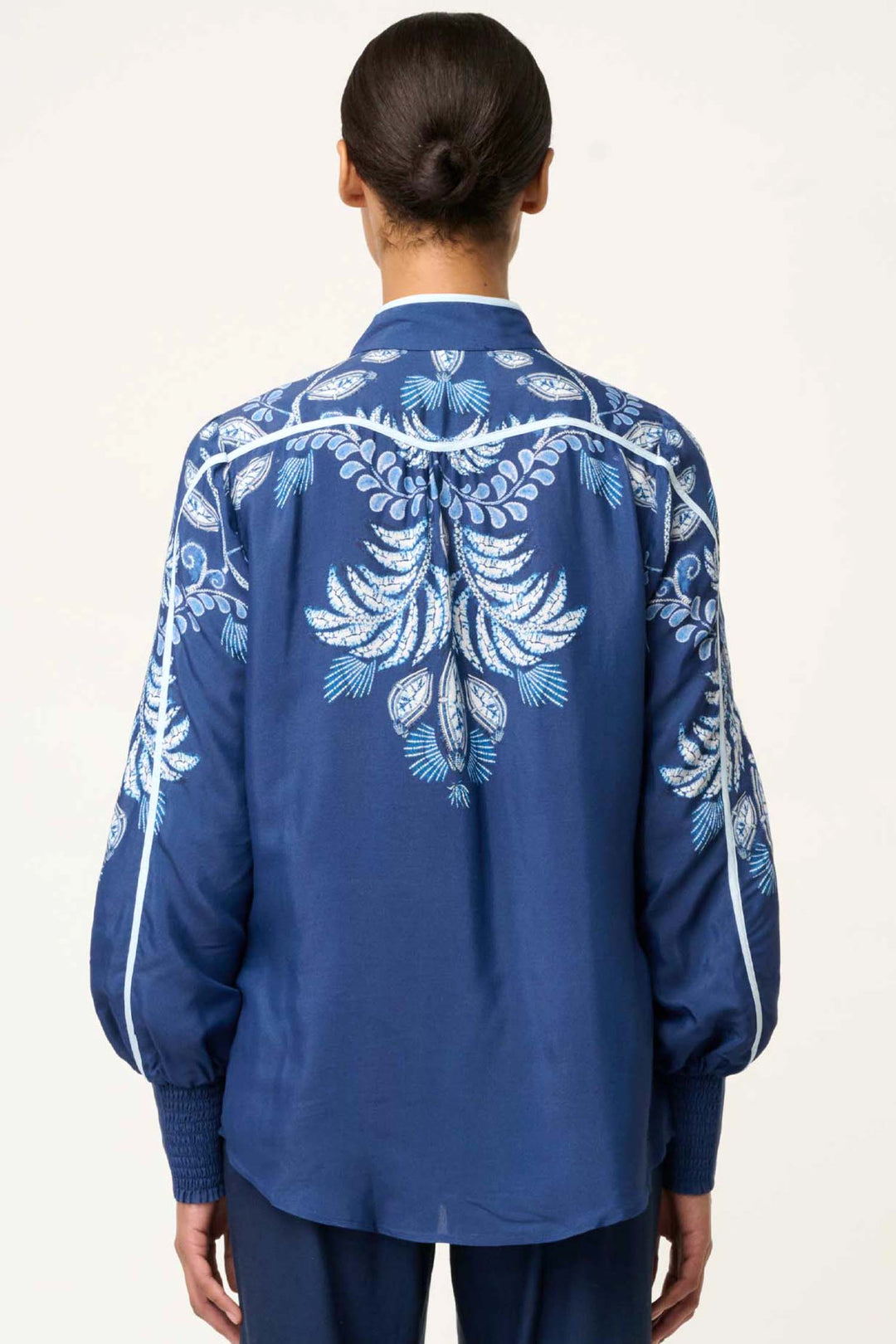 Asher Faille Shirt in Moonlit Batik