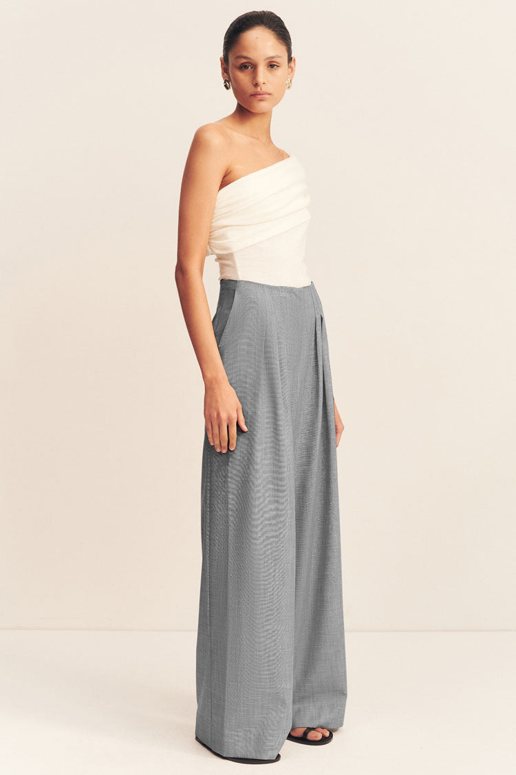 Asher Wide Leg Pant in Smoke Grey