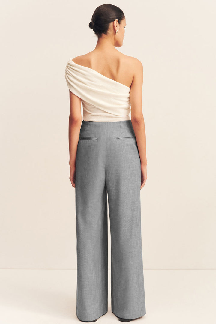 Asher Wide Leg Pant in Smoke Grey