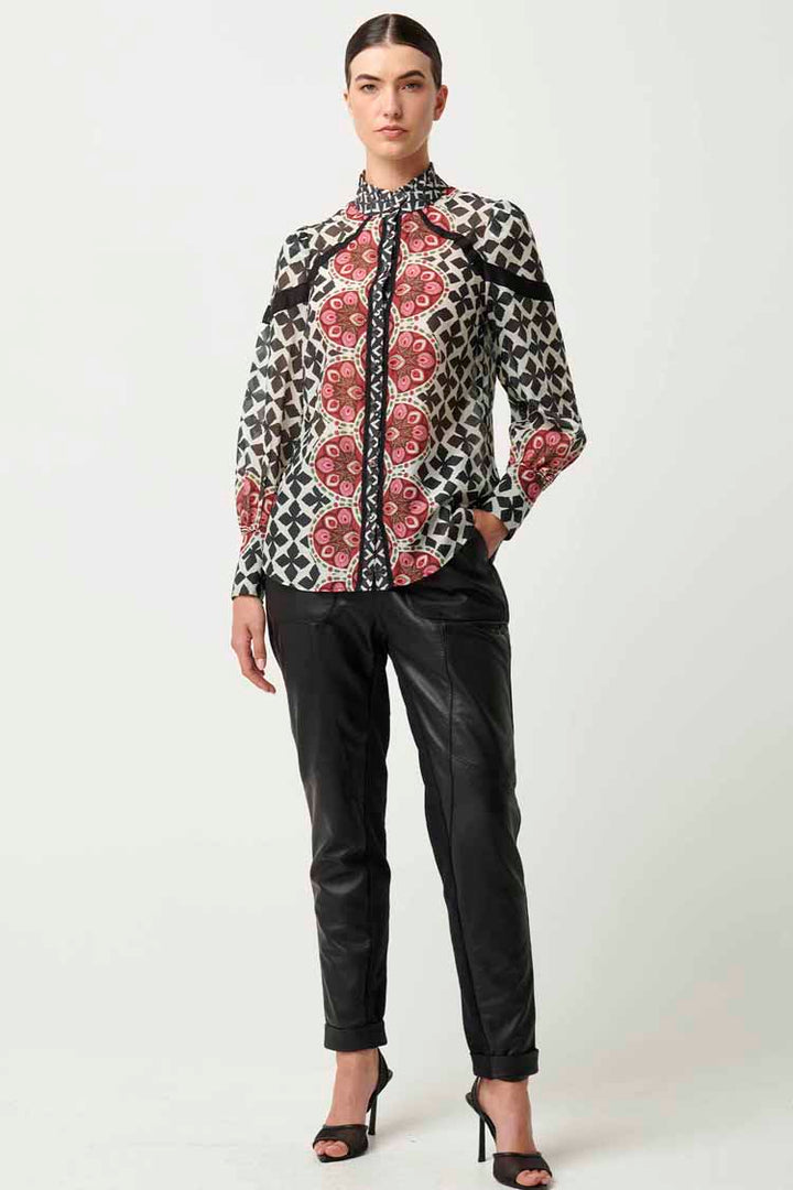 Astrid Contrast Panel Shirt in Country Tapestry