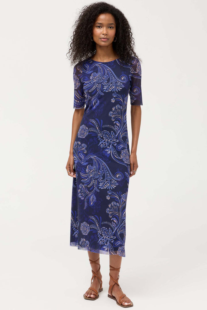 Astrid Mesh Midi Dress in Miko