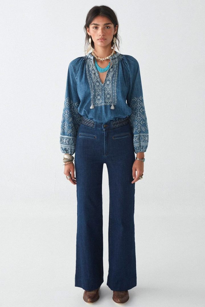 Audrey Blouse - Denim Romance