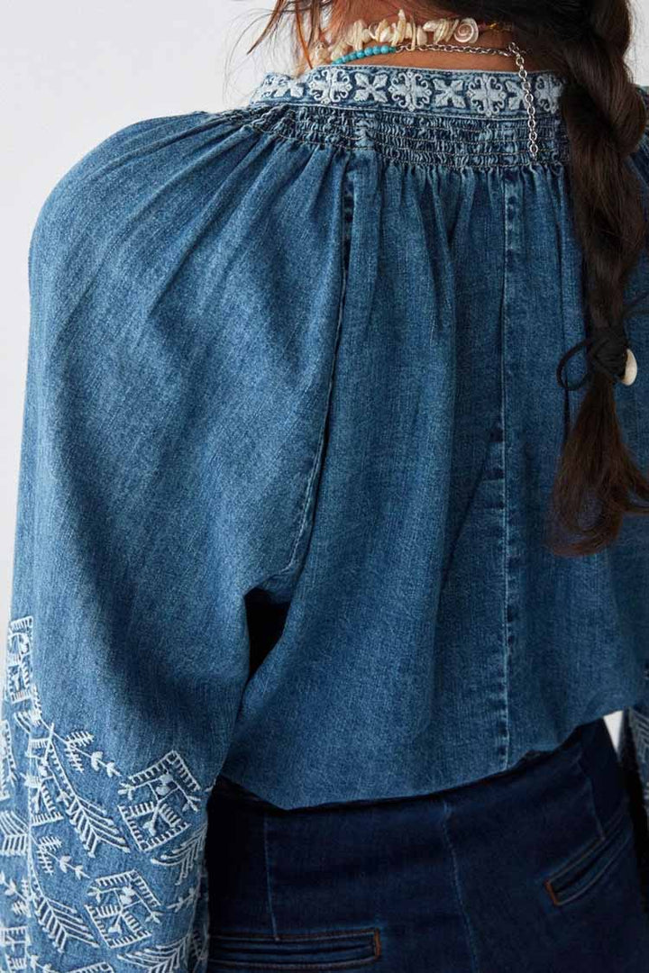 Audrey Blouse - Denim Romance