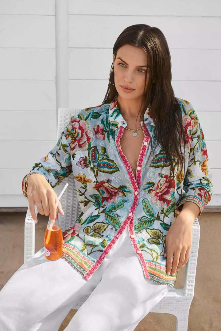 Audrey Button Up Shirt in Gillian