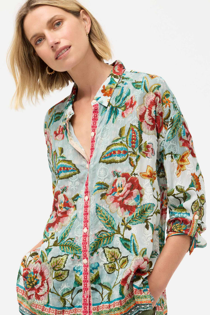 Audrey Button Up Shirt in Gillian