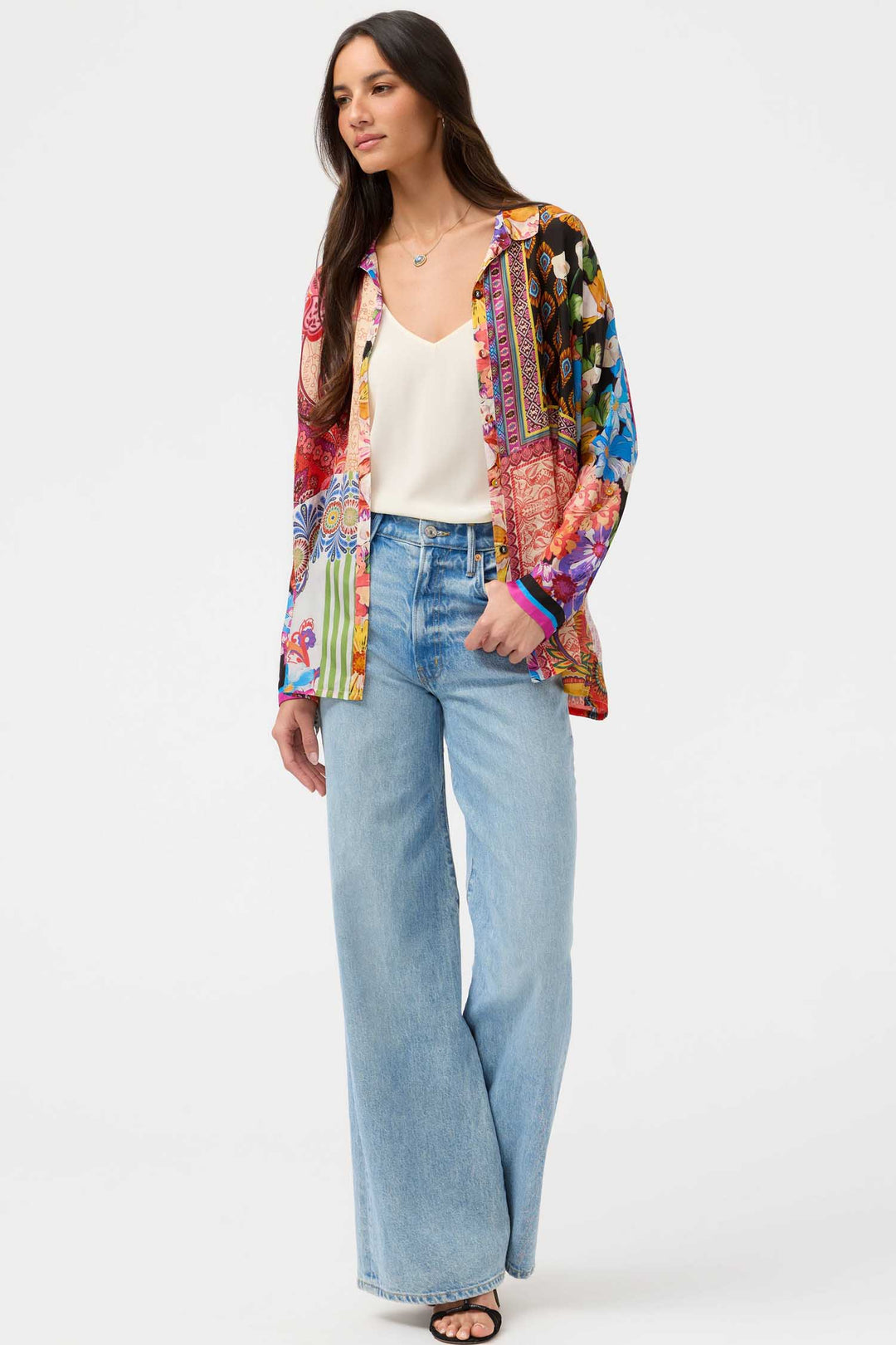 Audrey Shirt in Magnolia Patchwork