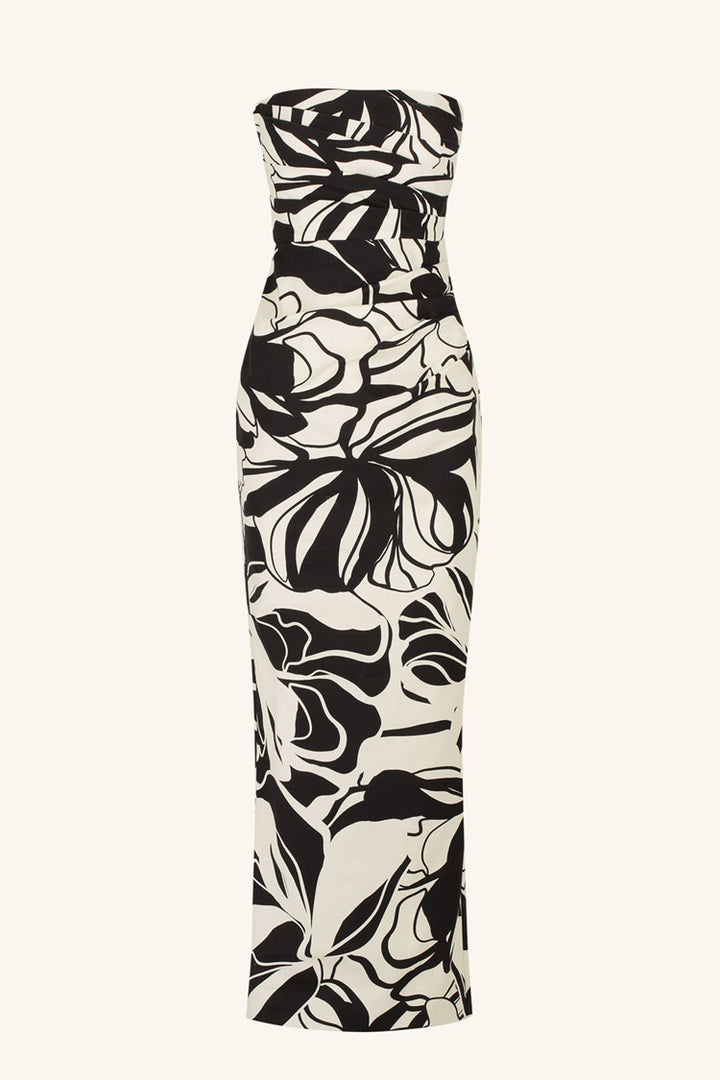 Azize Strapless Draped Maxi Dress