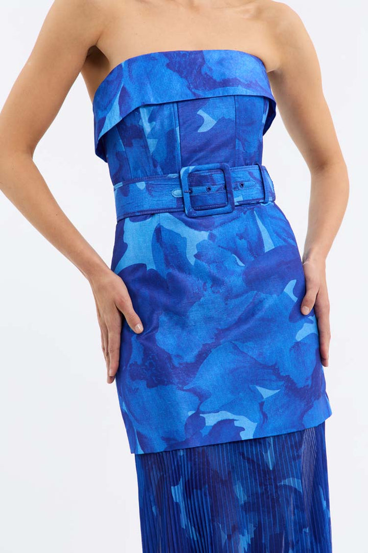 Azula Printed Sleeveless Maxi Dress