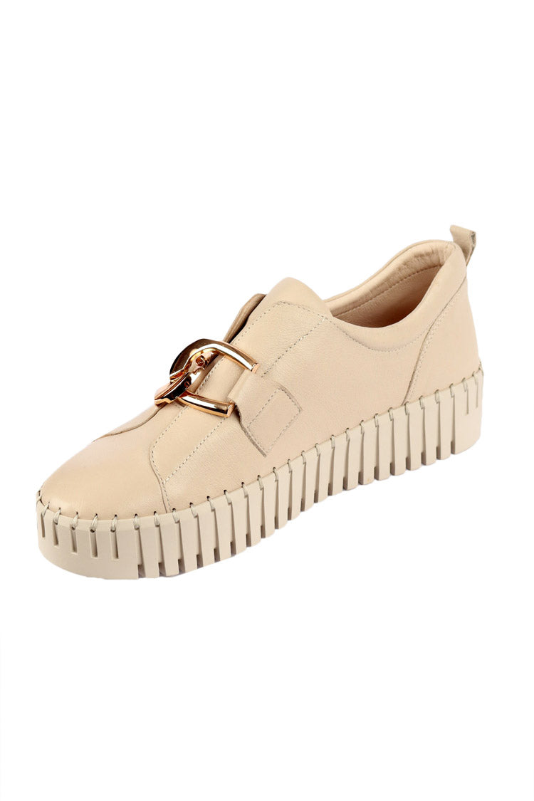 Bage Leather Sneaker in Almond