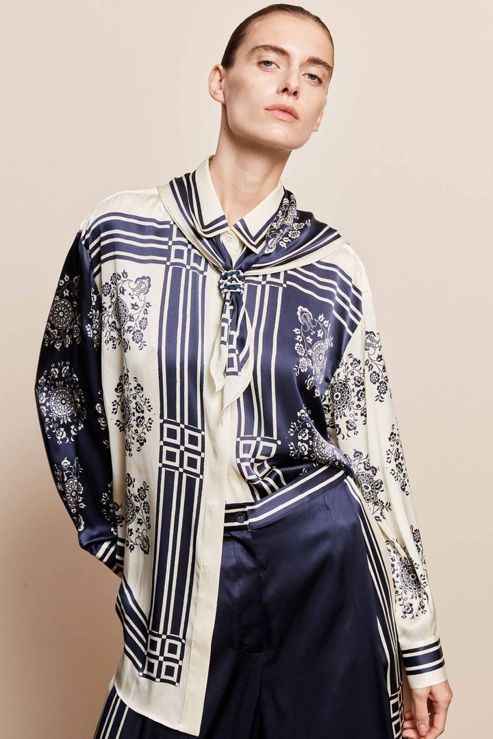 Banderra Scarf Silk Shirt