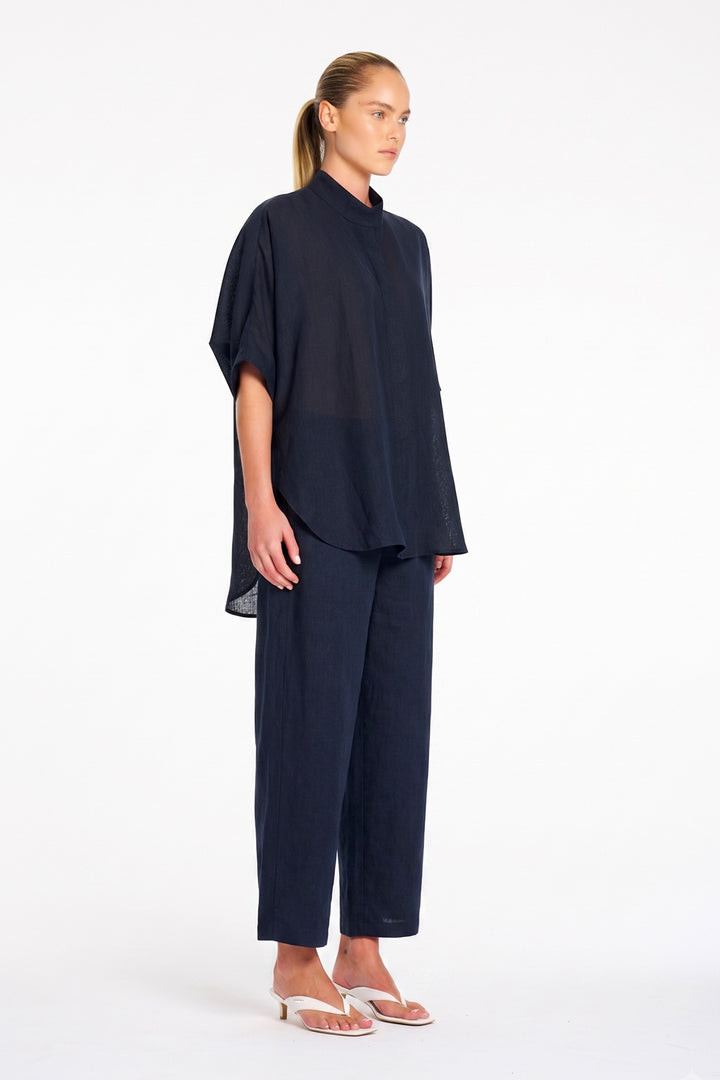 Barrel Leg Pant in Indigo