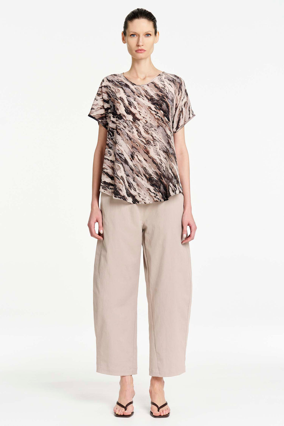 Barrel Leg Pant in Ivory