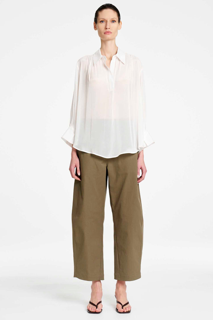 Barrel Leg Pant in Olive