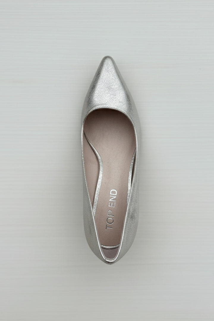 Barrios Wash Leather Heels in Beige Gold