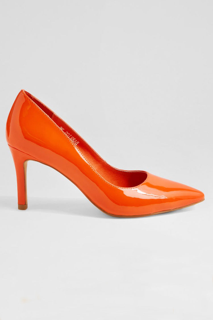 Barrios Leather Heel in Orange
