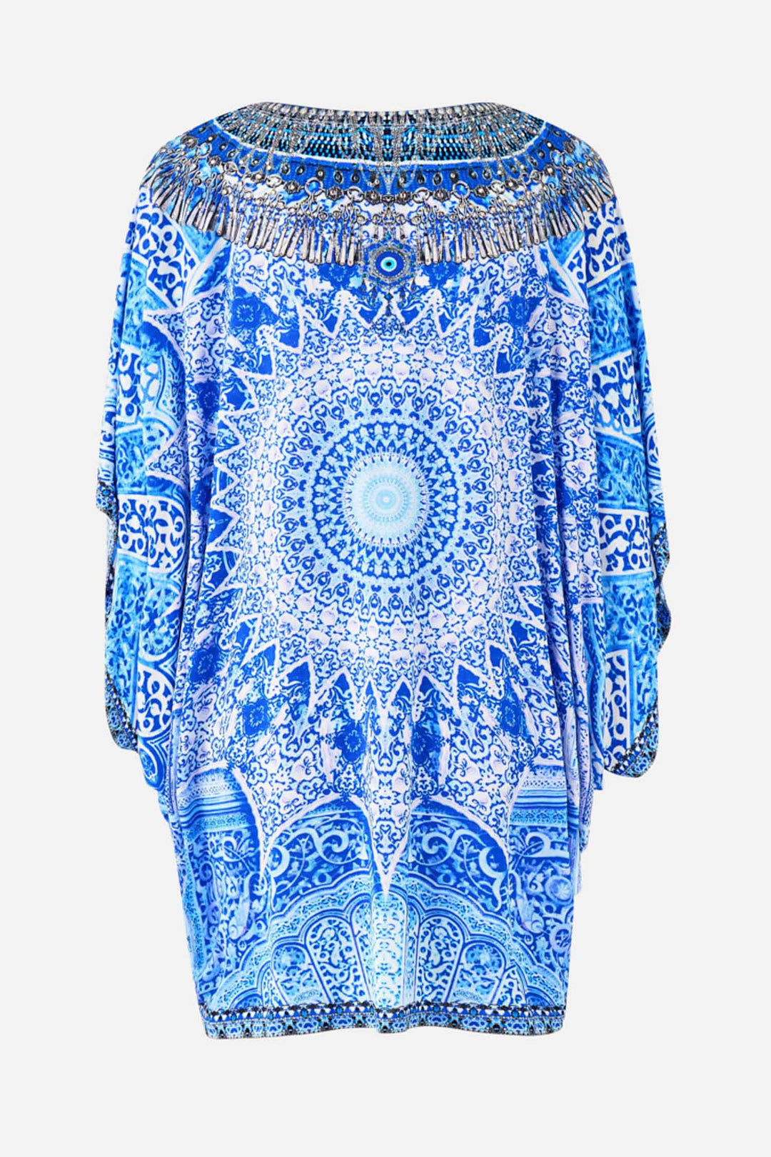 Bat Sleeve Dress in The Bosphorous