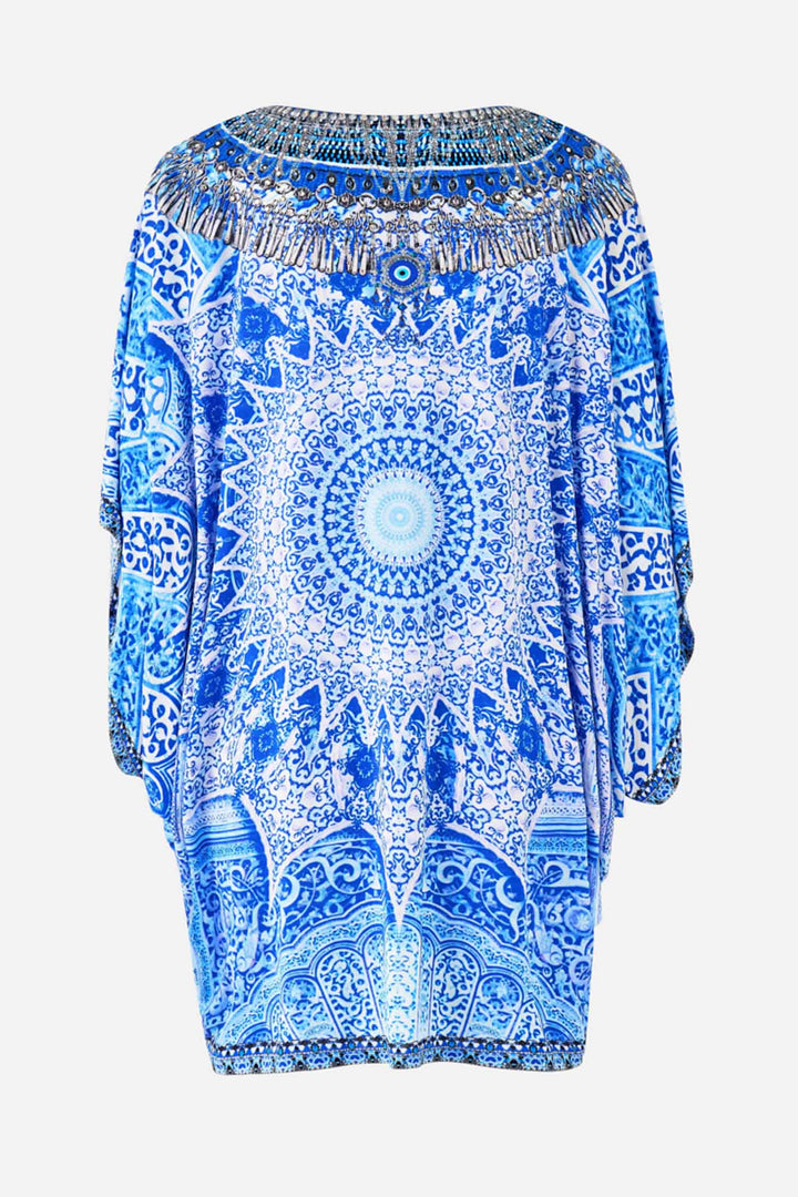 Bat Sleeve Dress in The Bosphorous
