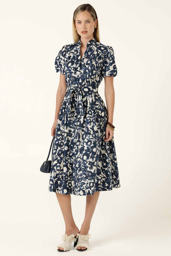Bateau Shirtmaker in Navy Ecru
