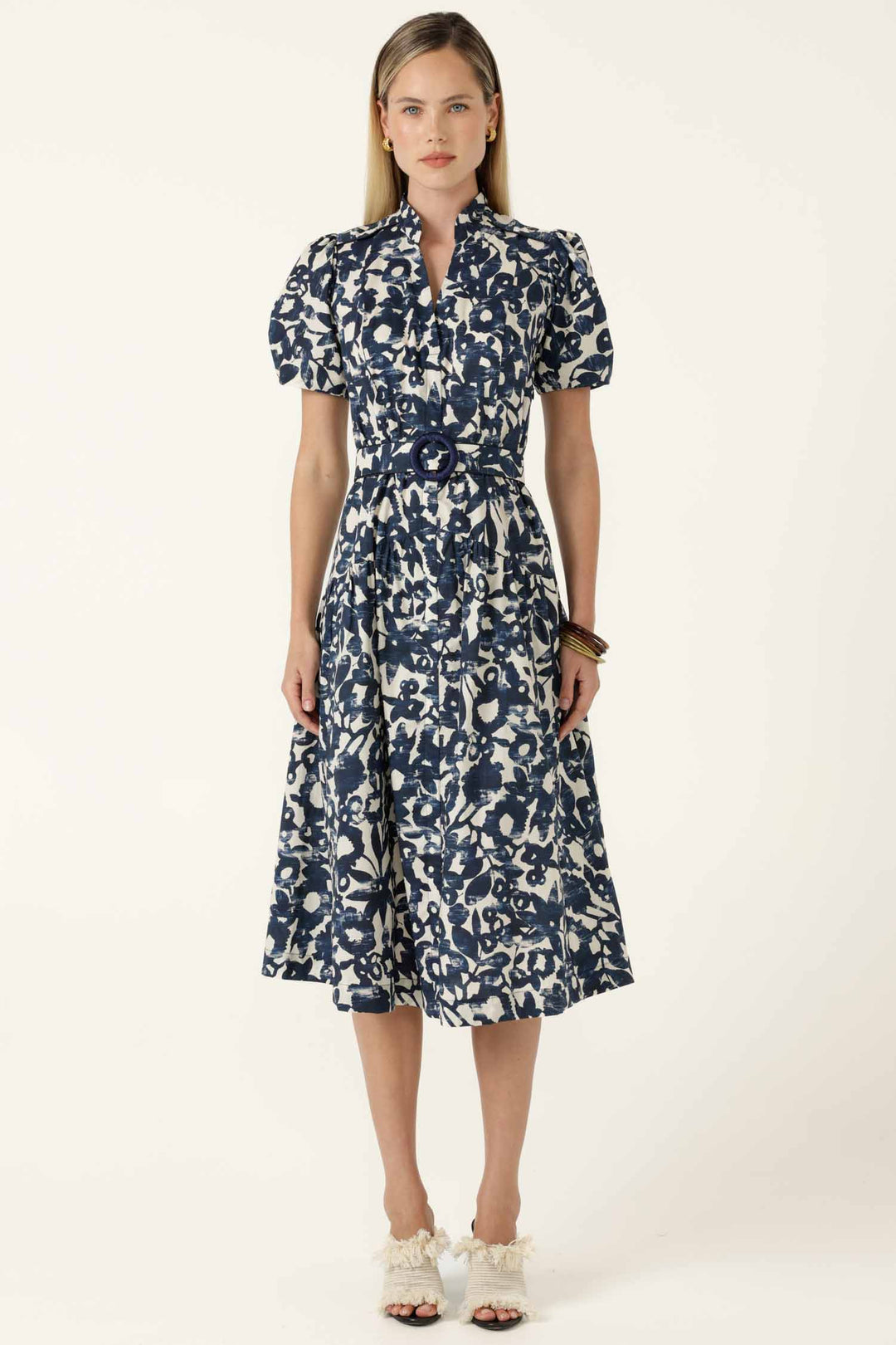 Bateau Shirtmaker in Navy Ecru
