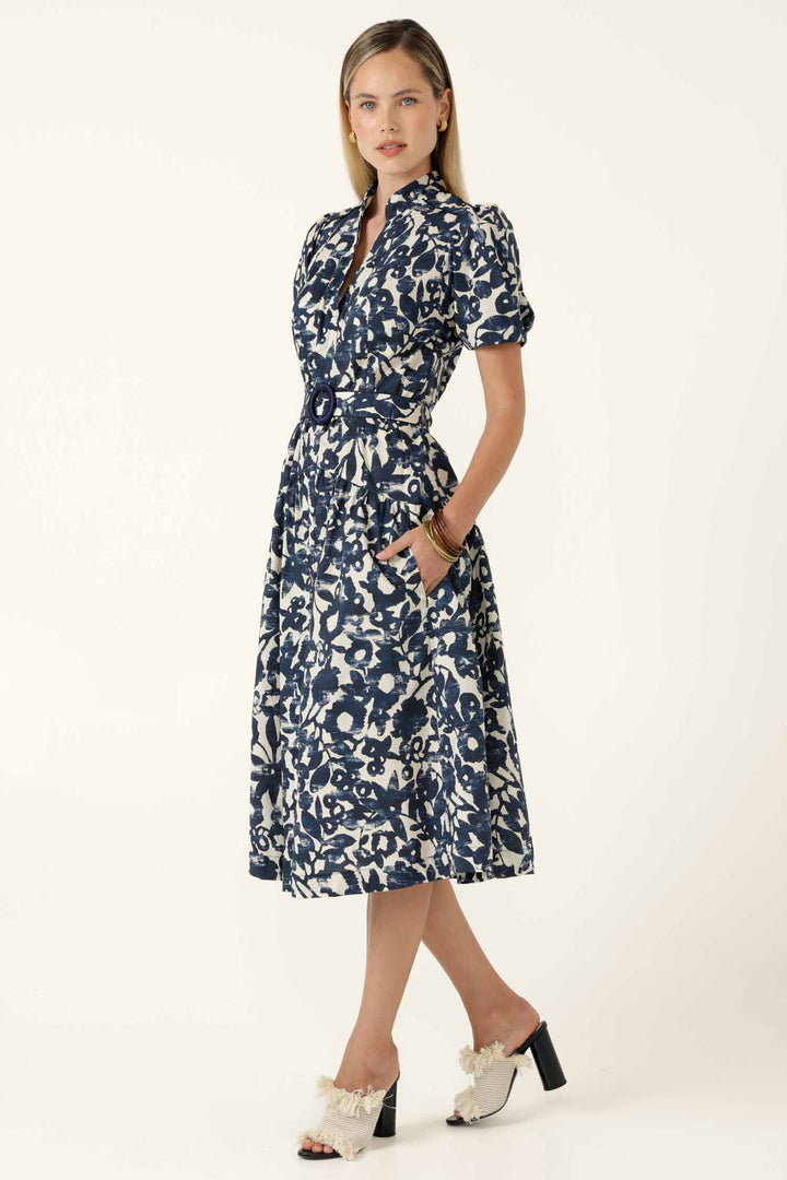 Bateau Shirtmaker in Navy Ecru