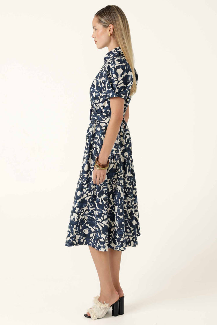 Bateau Shirtmaker in Navy Ecru