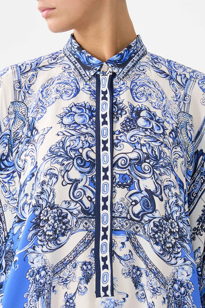 Batwing Kaftan in A Tiled Wonderland