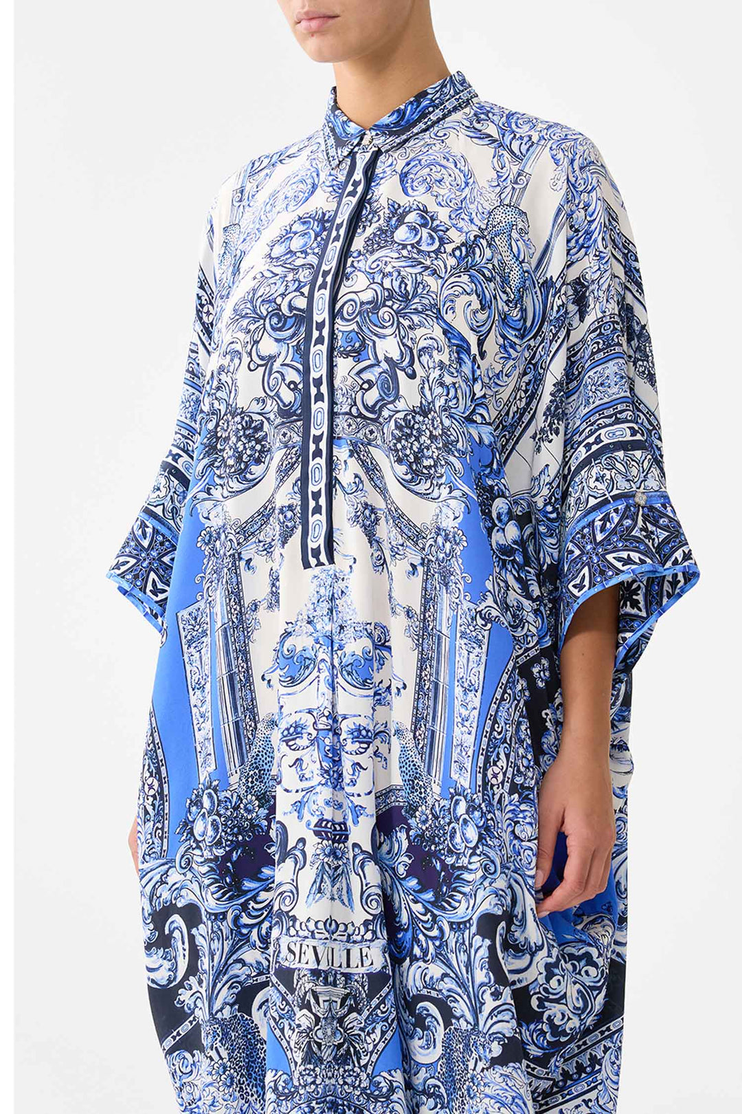 Batwing Kaftan in A Tiled Wonderland