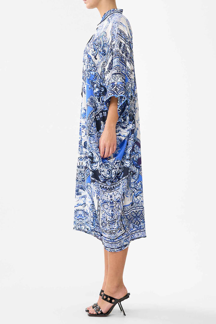 Batwing Kaftan in A Tiled Wonderland
