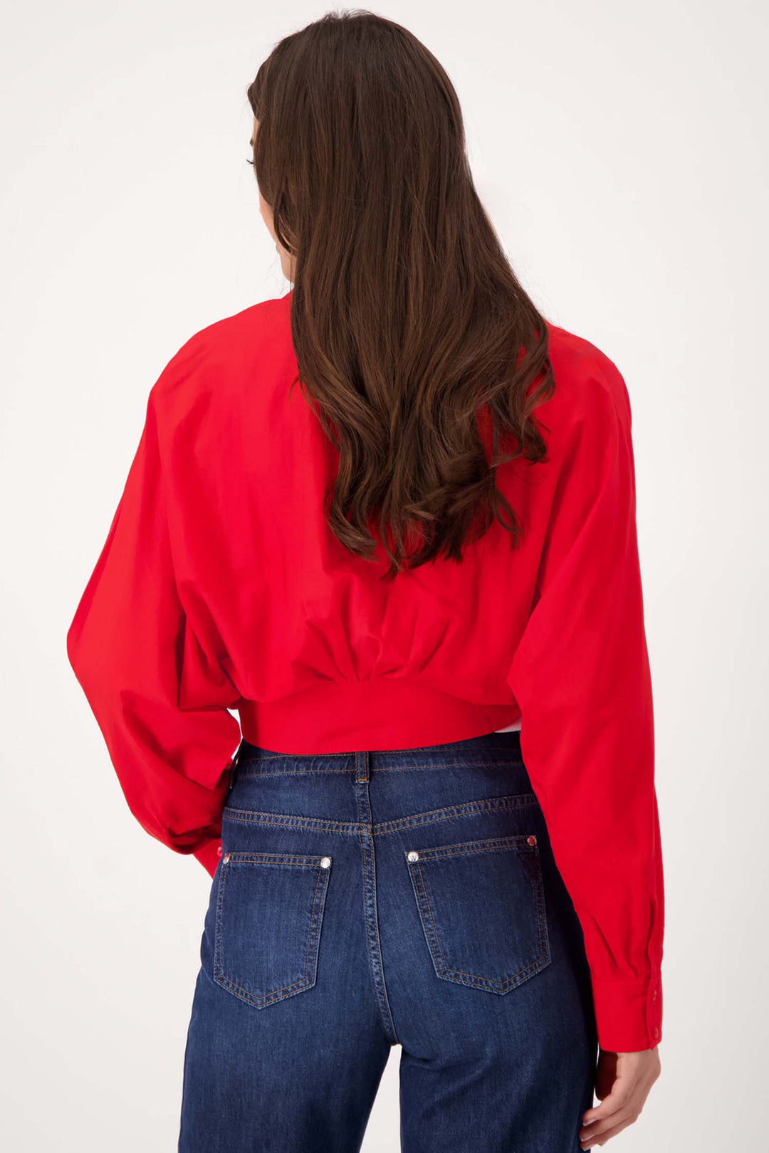 Batwing LS Blouse with Knot