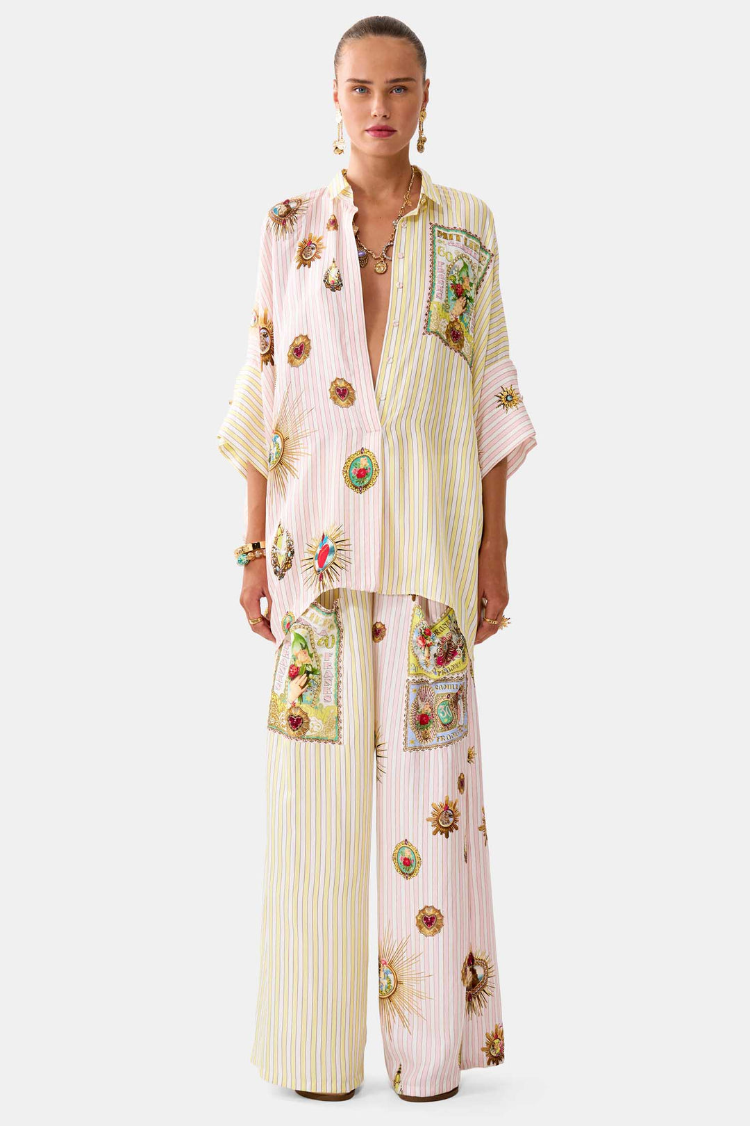 Batwing Shirt in Painted Prayers