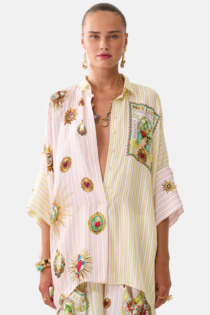 Batwing Shirt in Painted Prayers