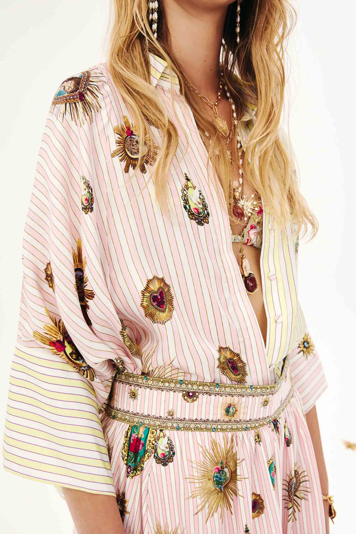 Batwing Shirt in Painted Prayers