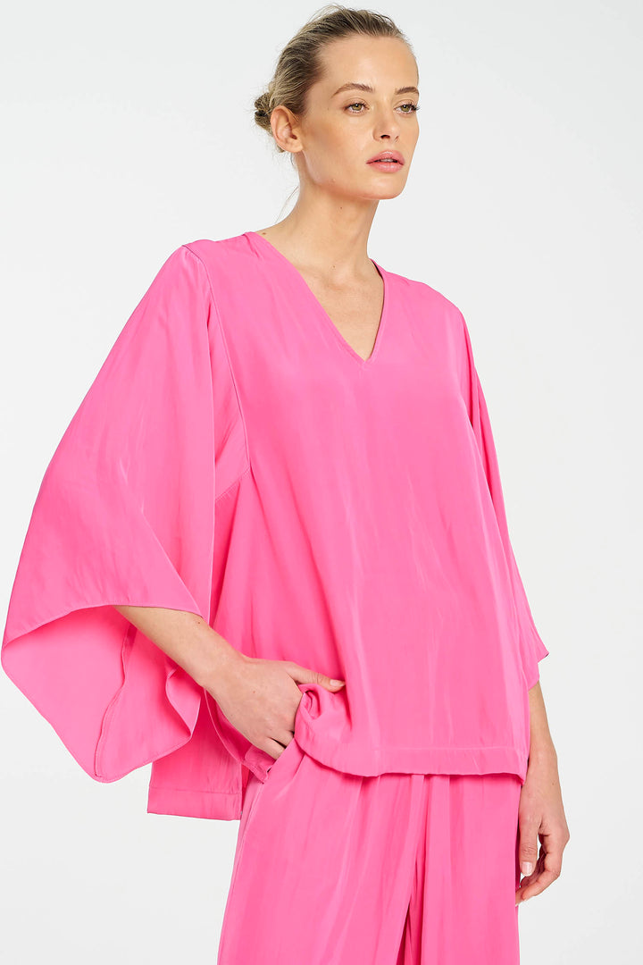 Batwing Top in Hot Pink