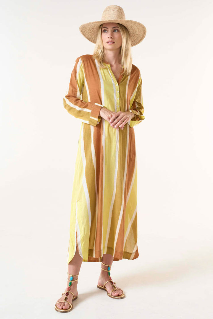 Bazaar Stripe Dress in Morrocan Stripe Citrine