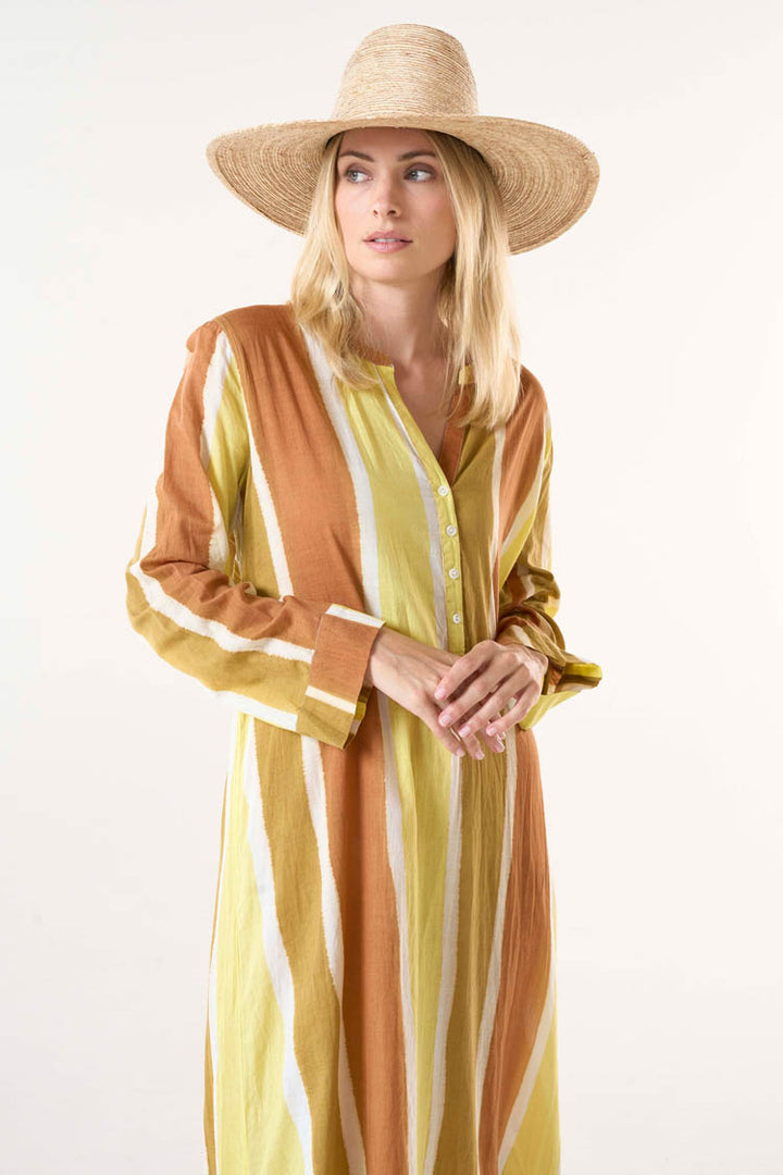 Bazaar Stripe Dress in Morrocan Stripe Citrine