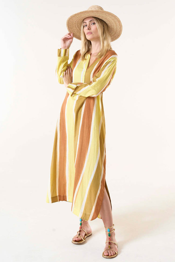 Bazaar Stripe Dress in Morrocan Stripe Citrine