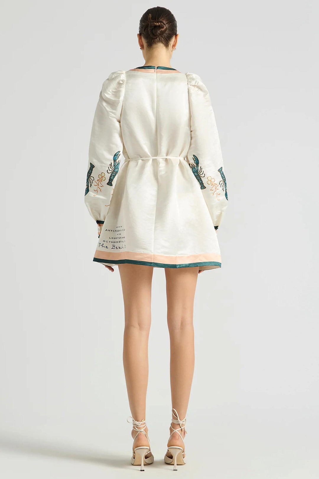 Beach Club Billow Shift Dress in Pearl